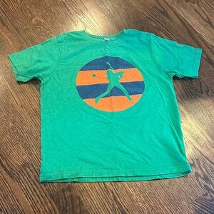 Next Level Apparel Kids Green and Orange Graphic Tee
